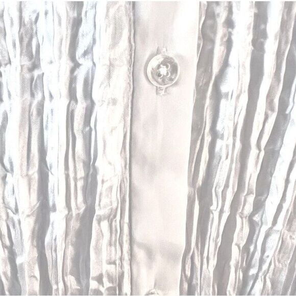 NWT Free People Satin Oversized Crinkle Button Up Shirt Blouse White Top sz M - Picture 8 of 14